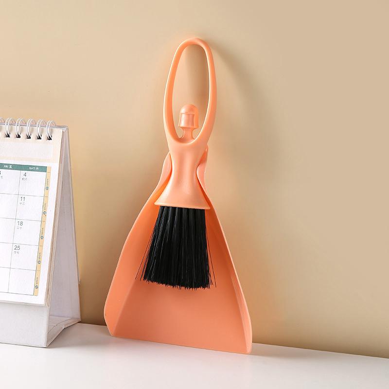 Mini Handy Desktop Keyboard Sweep Dustpan Cleaning Brush Corner Broom Pan Set With Handle Household Cleaning Tool
