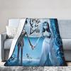 Corpse Bride Emily And Victor Blanket Flannel Print  Portable Soft Throw Blankets for Sofa Bedroom Bedspread