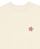 GRAVER [Unisex] Pink Flower Dot Embroidered Sweatshirt_Cream
