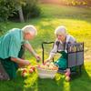 Steel Frame Padded Garden Kneeler, with Tool Bag - Grey