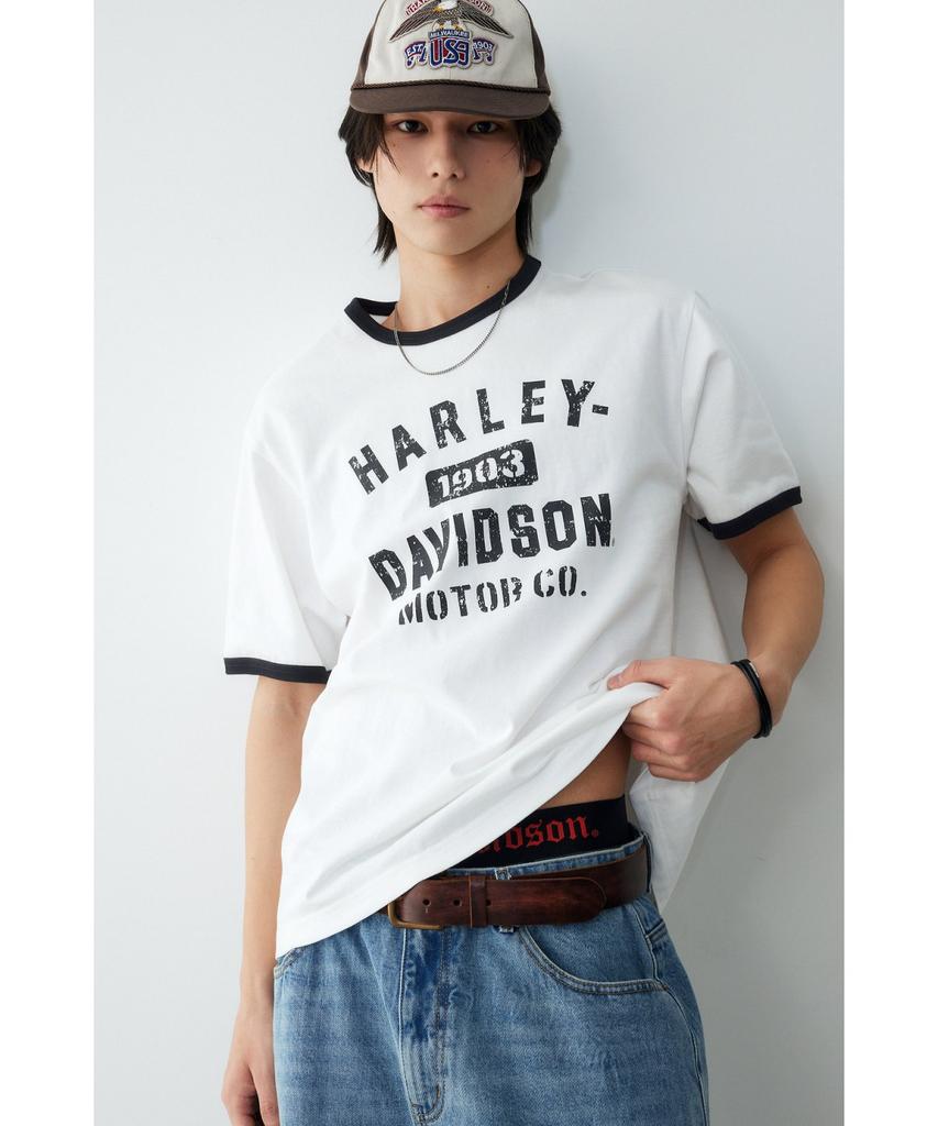 HARLEY-DAVIDSON COLLECTIONS® Футболка-рингер с надписью Harley 1903 _Белый Hh16111058