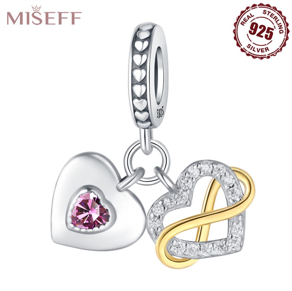 Sterling Silver S925 Heart Tree of Life Planet Pendant Charm for DIY Bracelets