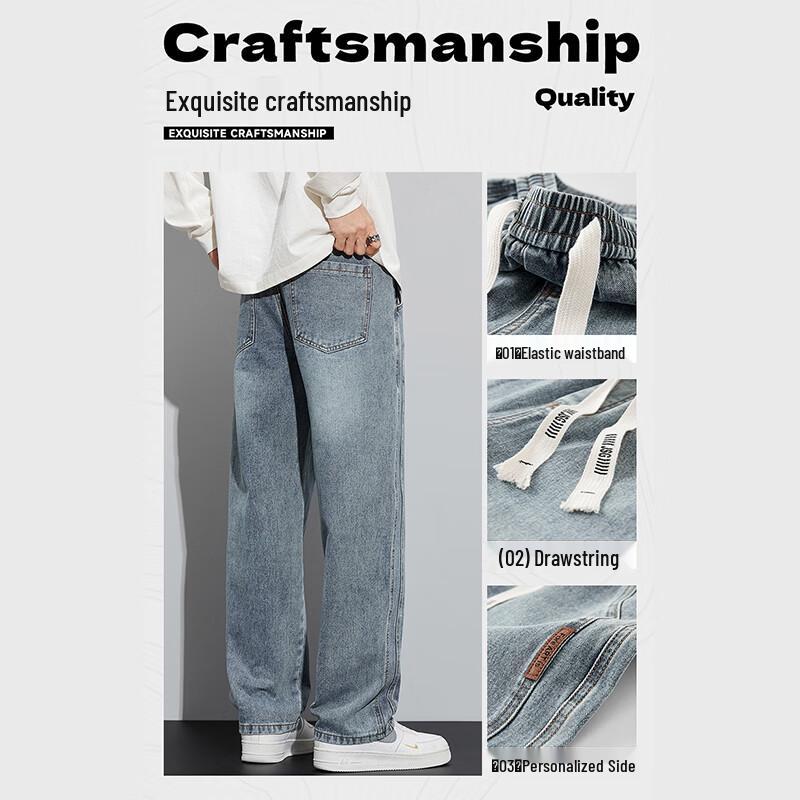 JEEP SPIRIT Men's Relaxed Straight-Leg Denim Jeans