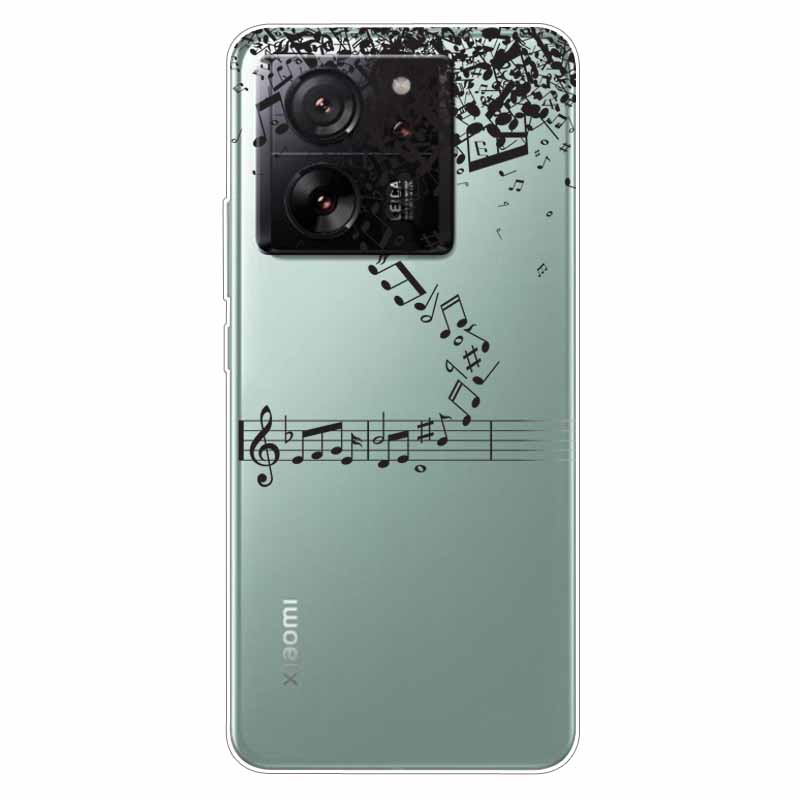 Soft Clear Cover For Xiaomi 13T Case TPU Lovely Cat Silicone Covers For Xiaomi Mi 13T Cases Transparent for Xiaomi13T Bumpers
