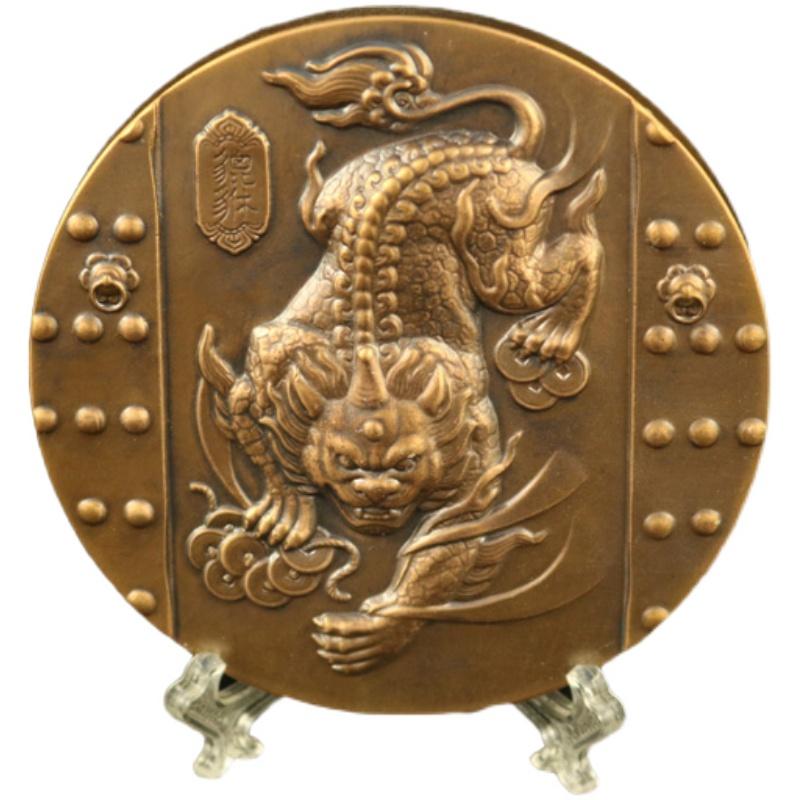 Изысканный винтажный памятный медальон из чистой меди и бронзы