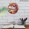 2D Flat Printing, 1pc Aluminum Pumpkin Decorative Plate, Suitable for Thanksgiving Decor, Applicable for Bedroom, Kitchen, Garden, Garage, Park