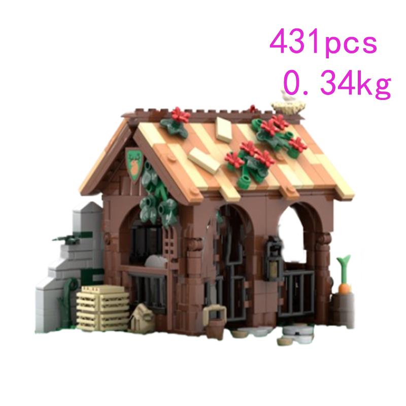Точечный MOC-236961 221881 186293 177828 177729 Замок Конюшня Здание Маленькие Детали Сборка Строительные Блоки Головоломка Модель Игрушка Подарок