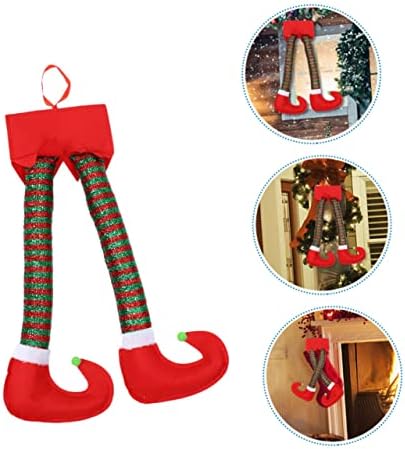 ORFOFE Christmas Hanging Decoration Cute Leg Pendant Handcrafted Ornament for Holiday Party
