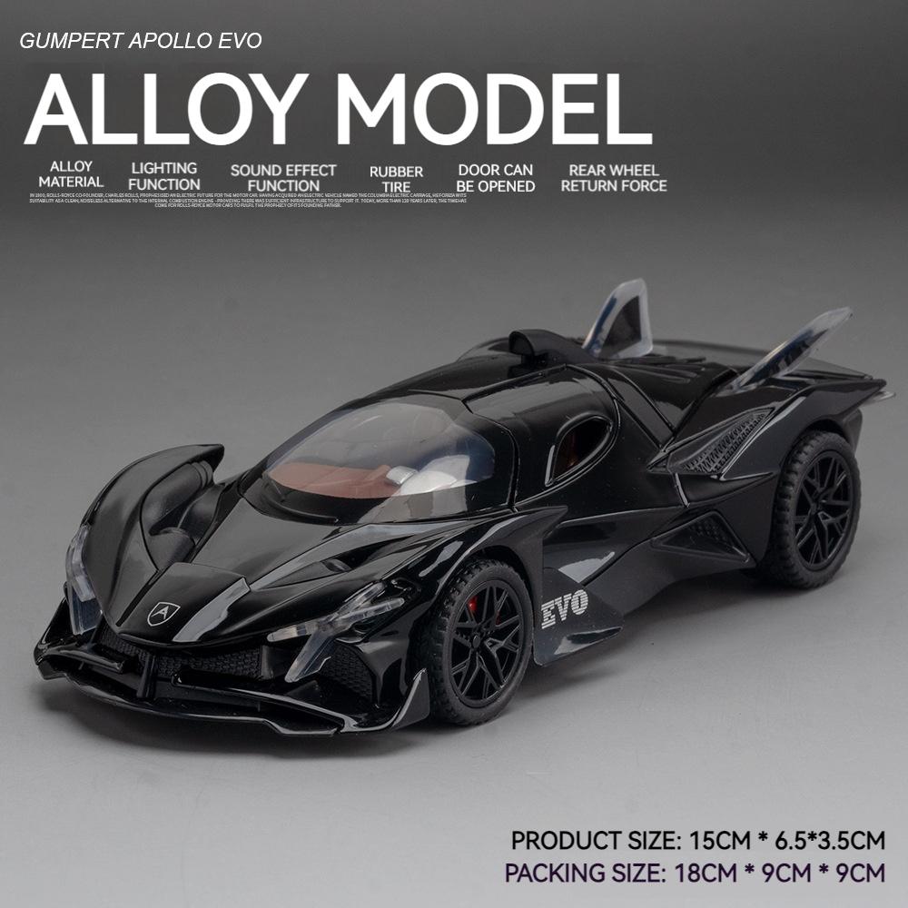 1:32 ПРОЕКТ АПОЛЛОН EVO Сплав Спортивный Автомобиль Металлическая Литая Модель Звук и Свет Игрушка с Оттяжкой Модный Орнамент Коллекция Подарок для Мальчика