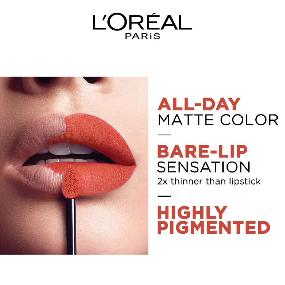 L'Oreal Paris Rouge Signature Жидкая матовая помада для губ 141 Кассис Красный (Основной продукт)