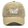 "TRUST" Бейсболка-снепбэк с принтом креста, Спортивная кепка, Простая, Повседневная, Однотонная, Посадка, Регулируемая, Кепка от солнца