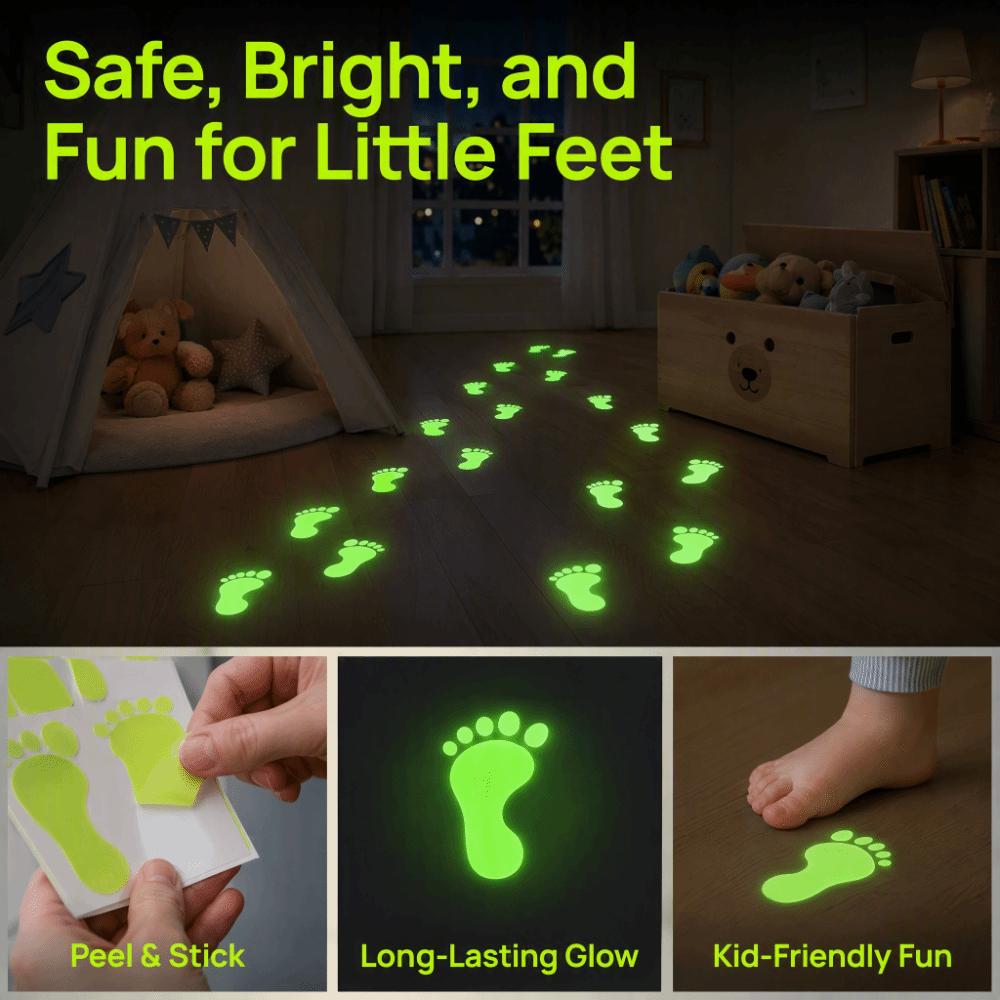 Removable 2D Flat Footprint Sticker Self-Adhesive Floor Wall Stickers Halloween