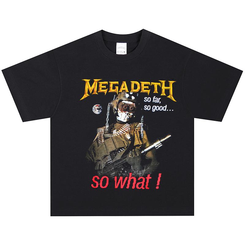 Футболка Megadeth, Мягкая ткань, Повседневная