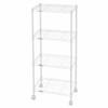 Doshisha Luminous Color Rack, White, 4 Shelves, 45cm Wide, Slim, Stylish and Cute Steel Rack for Shelving, Storage, 120kg Load Capacity, Casters, 19mm