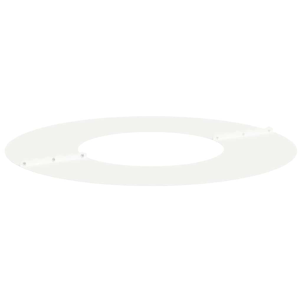 Tree Ring Suitable for Flat Tree Trunk White Ø30 60 cm Steel