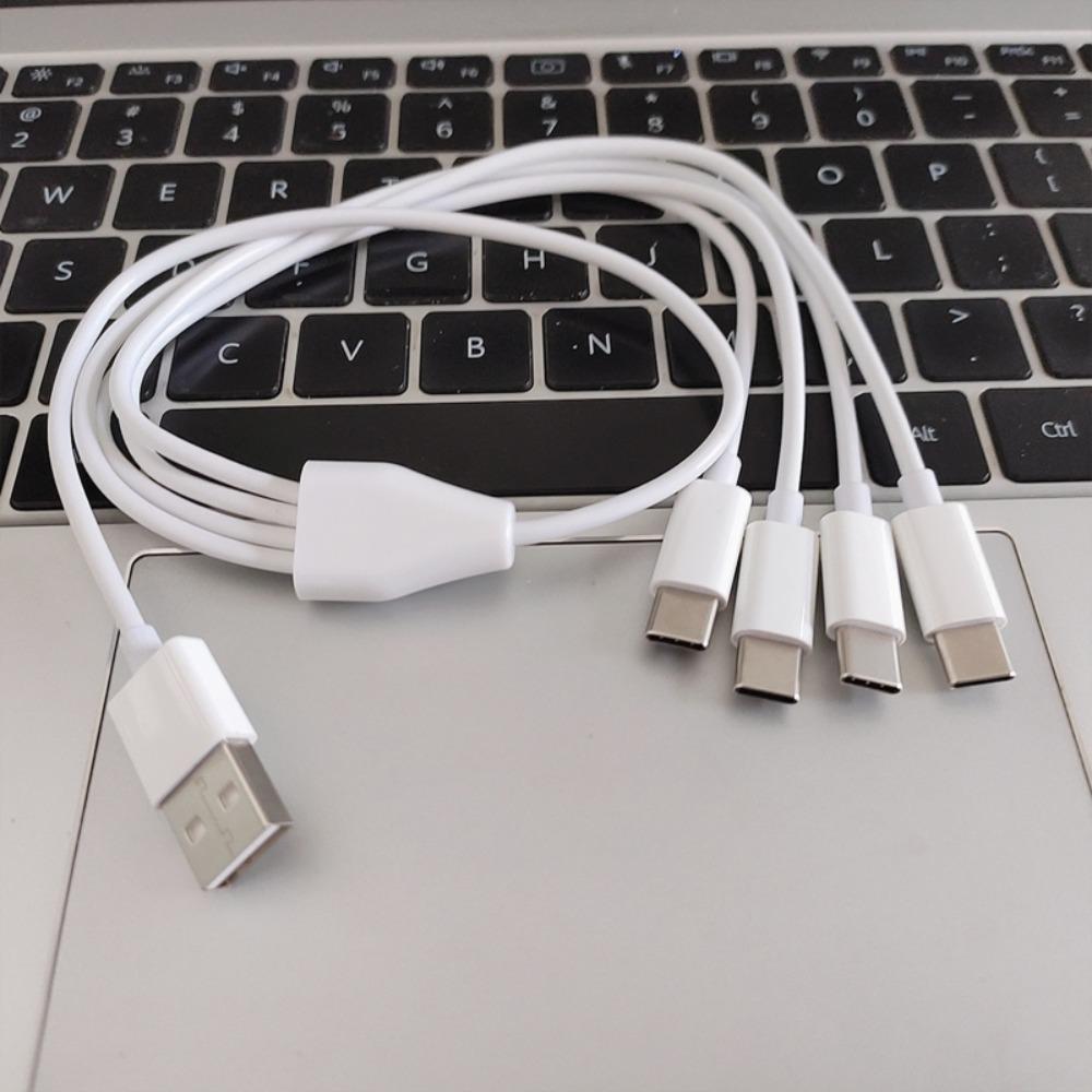 Multiple Ports Type C To 4 Type C Wire Power Supply Cord USB To 4 Port Type C Cable Charger Cable
