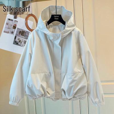 Женский тренч оверсайз с капюшоном