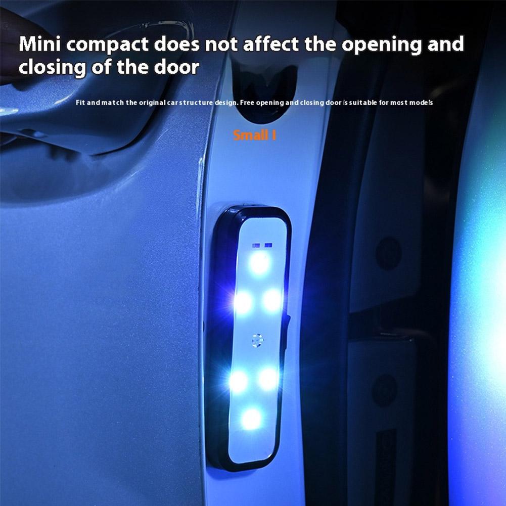 Дверные фонари автомобиля, светодиодный приветственный свет, магнитное управление, зарядка через USB, автоматический сейф для открытой двери, аварийный сигнал для предотвращения столкновений