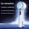 Folding Cooling Fan Colder Wind Semiconductor Refrigeration Handheld Fan 4000mAh USB Rechargeable Cooling Fan Air Cooler Outdoor