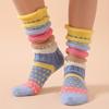 Women's Thermal Mid-Calf Sock Warm Winter Sock with Pastel Vibrant Colors Cold Weather Non-Slip Cushioned Soles Soft Comfortable