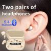 2 In1 Dual Earphones Wireless Bluetooth 5.4 Headphones Sports Sleeping Noise Reduction HD Call Headsets HIFI Music Bass Earbuds