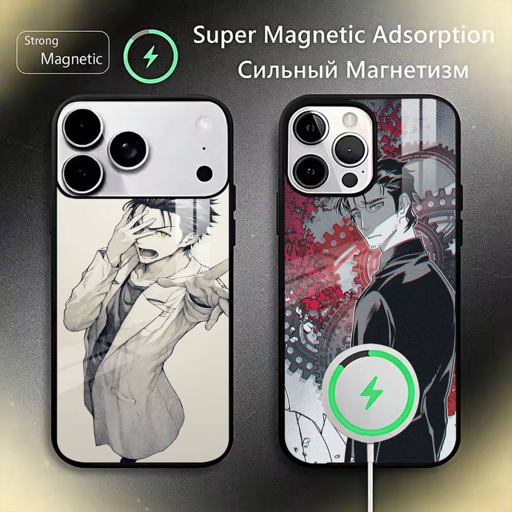 Стейнс Гейт Ринтаро Окабе Чехол для телефона Для iPhone17,16,15,14,13,12,11 Plus,Pro Магнитный Для Magsafe Беспроводная зарядка