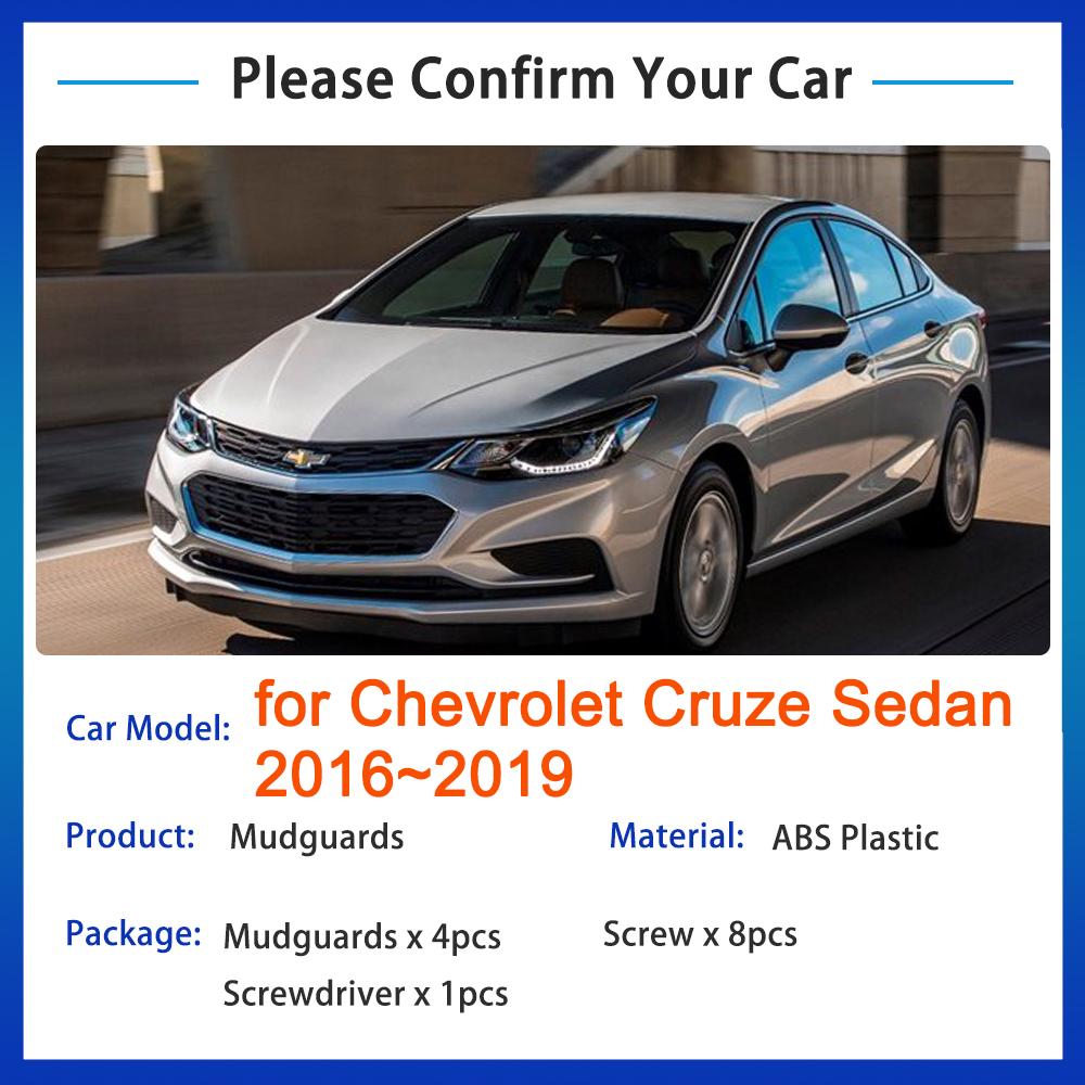Брызговики для Chevrolet Cruze Sedan 2016 2017 2018, брызговики, крылья, передние и задние колеса, 4x автомобиль