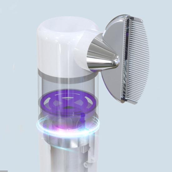 Электрическая расческа от вшей Беспроводная Перезаряжаемая 2-в-1 Вакуумная расческа Портативная расческа от гнид Средство для удаления блох Расческа с мелкими зубьями для домашних животных Взрослых Детей Все типы волос