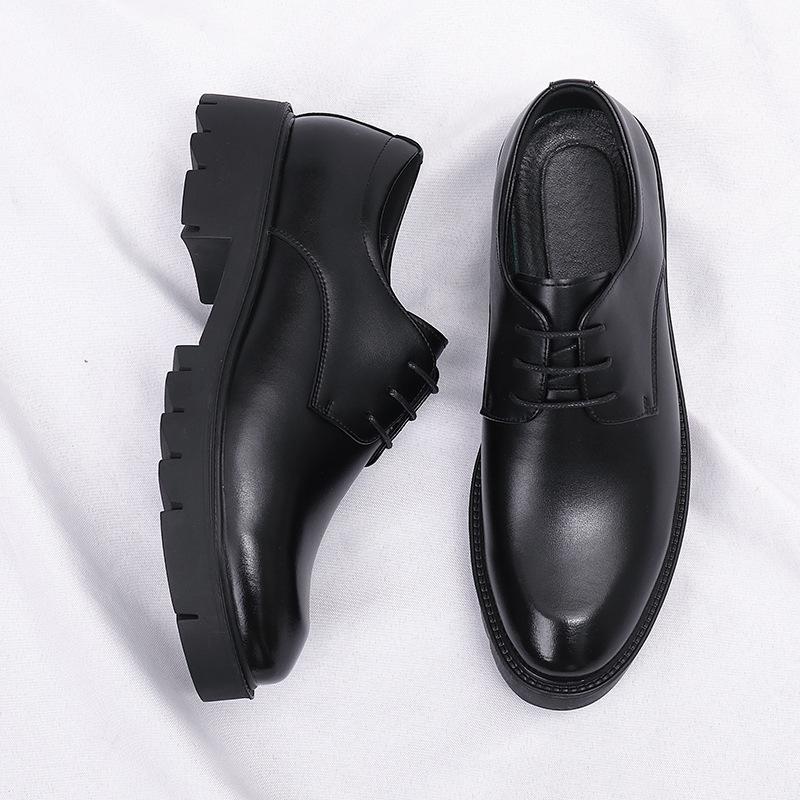 Men Platform High Heel 5/8/10 CM Height Growth Formal Men Derby Artificial Leather Business Shoe Man Oxford Elevator Dress Shoes