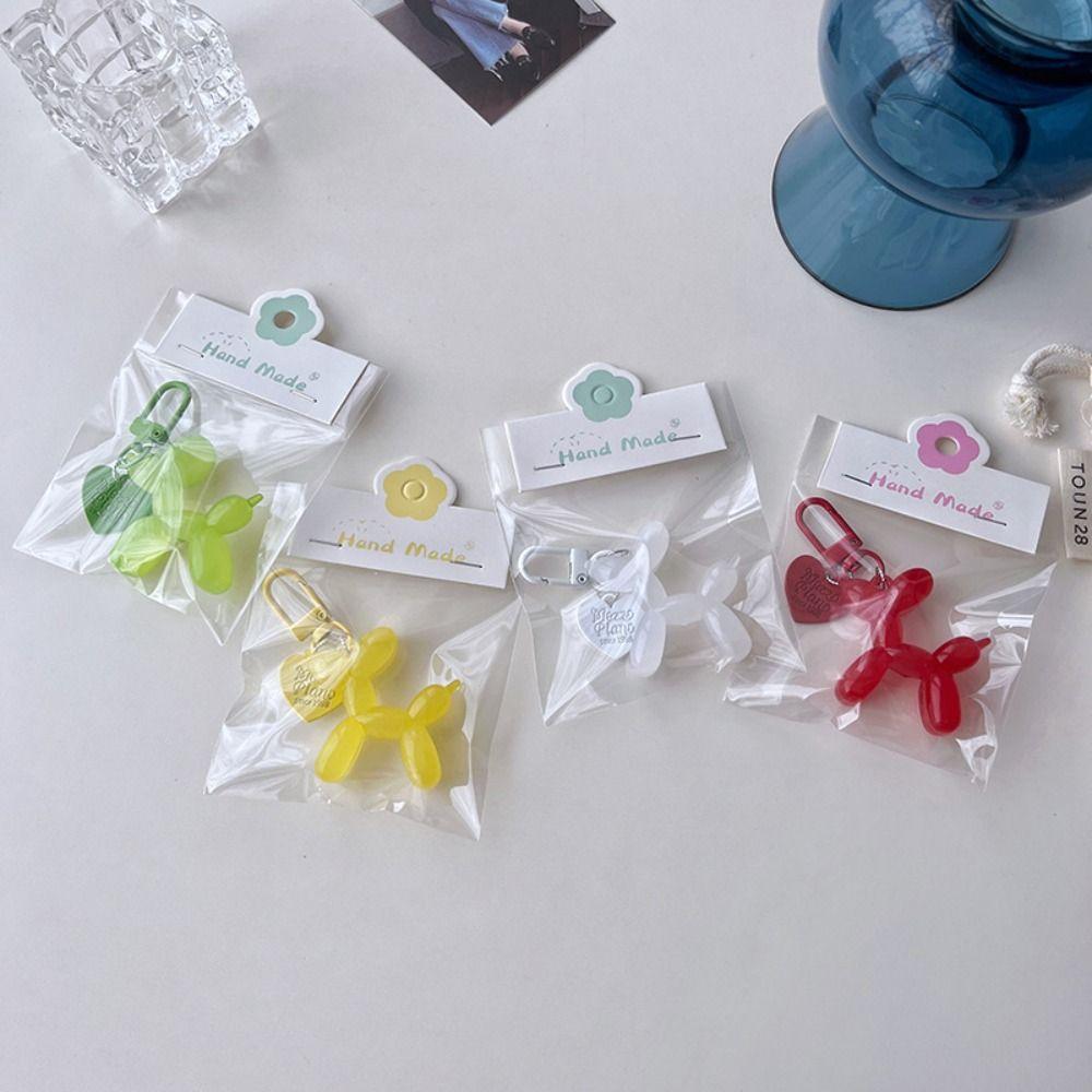 Dog Jelly Balloon Puppy Keychain Love Pendant Cartoon Puppy Pendant Creative   Women