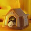 Собачья будка зимой теплая закрытая съемная и моющаяся безопасность все сезоны универсальный плюшевый домик для питомца дом роскошная вилла