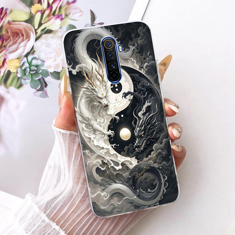 Clear For Realme X2Pro RMX1931 Casing For Realme X2 Pro Case Luxury Fashion Butterfly Funny Cute Painted Cover