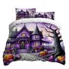 Хэллоуин Комплект постельного белья из трех предметов Пододеяльник Наволочка Матовая ткань Утолщенный