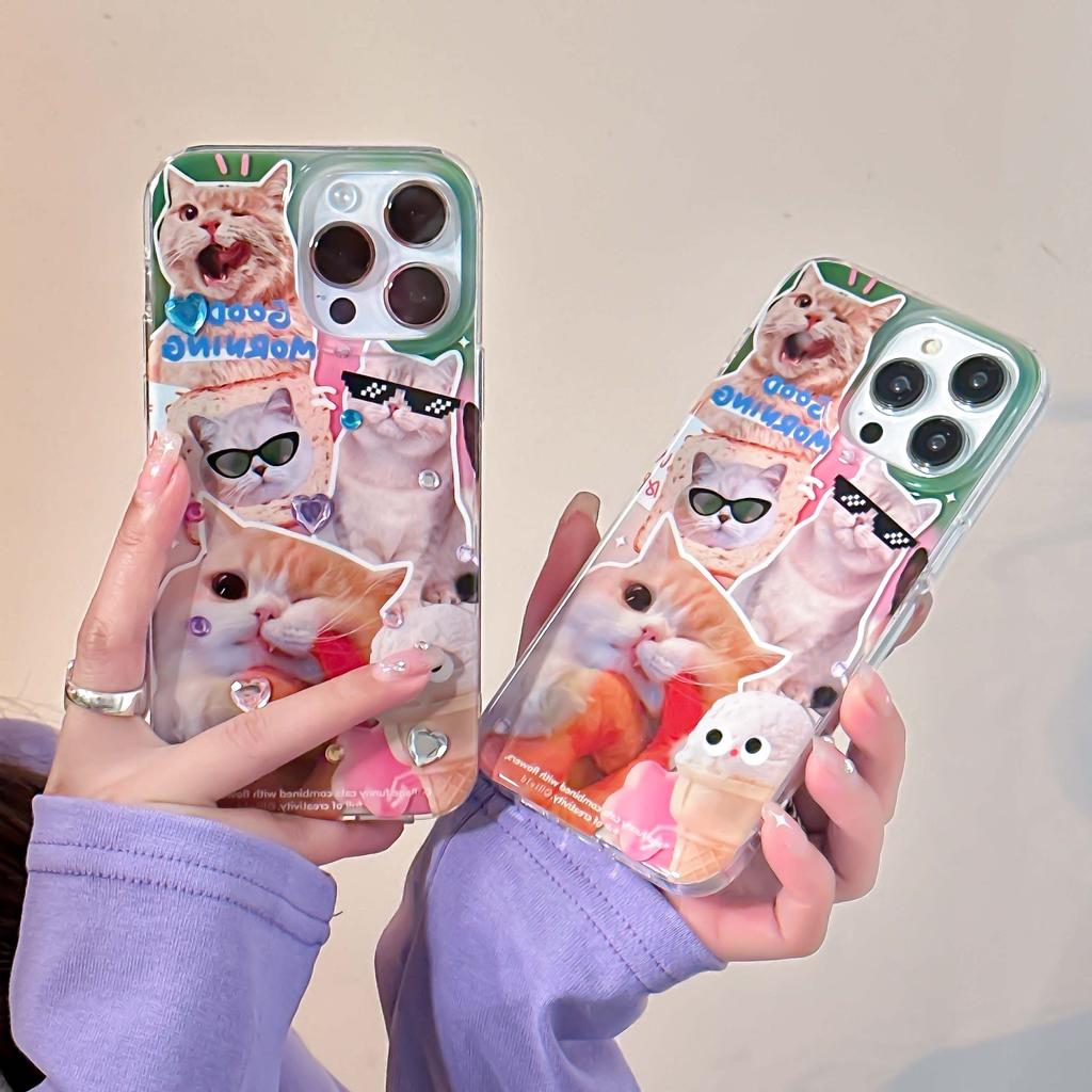 Cat Relif Imd 2023 3d Cute Cartoon Phone Case For Iphone 11 12 Promax 13 14 Pro Max Lovely Shockproof Back Cover Bread Capa