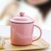 400ml Vintage Enamel Coffee Mug with Lid Ceramic Milk Mug Pigmented Tea Cup Office Water Cup Drinkware