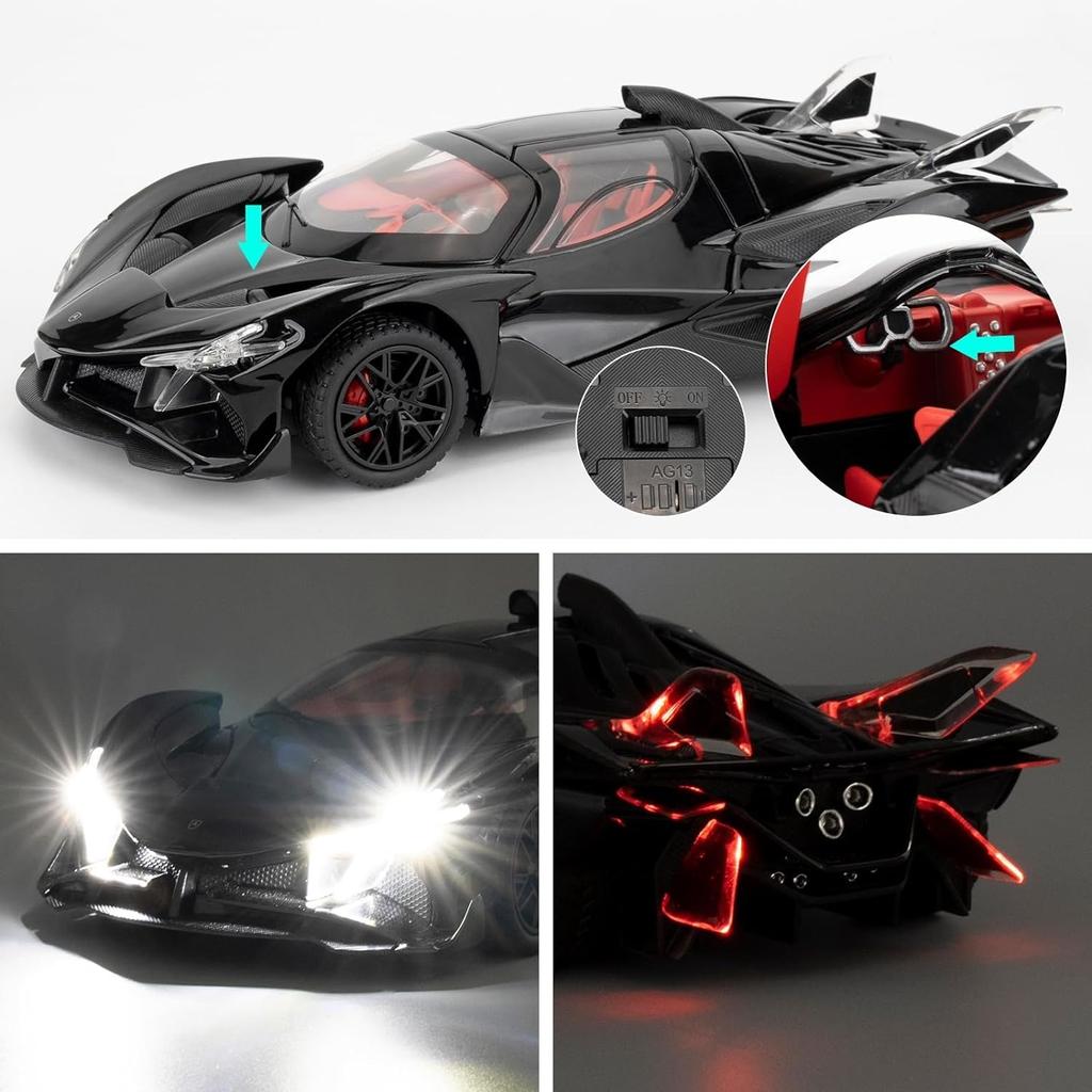 Модель автомобиля из сплава Apollo Evo 1/24 с функцией отката, звуком и ярким светом, подходящие коллекционные модели игрушек, подарки для мальчиков и девочек