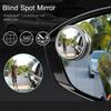 2pcs Car Rearview Sucker Mirrors 360 Degree Blind Spot Mirror Frame Clear Adjustable Convex Rearview Mirror Round Auxiliary