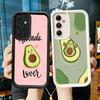 Чехол для телефона Samsung Galaxy A17 A16 A15 A14 A13 Мультяшный Милый Авокадо A56 A36 A26 A55 A35 A25 A54 A34 A24 A53 A33 A23 A07 A06