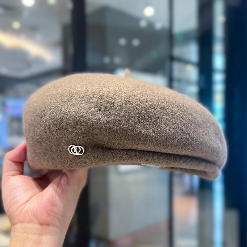 Женская шерстяная шапка-берет, теплая, зимняя, универсальная, кепка газетчика-художника, не растягивается, легкая