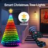Smart WiFi APP Christmas Tree Light 400 LED Music Sync DIY Pattern App Remote Waterproof for Indoor Outdoor Christmas Decoration