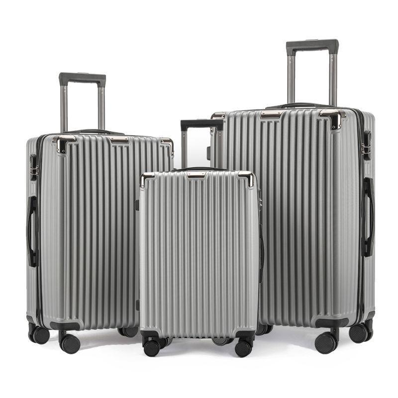 Sturdy and Durable Three-Piece Luggage Set with Anti-Collision Corners: 20, 24, 28 Inch Sizes