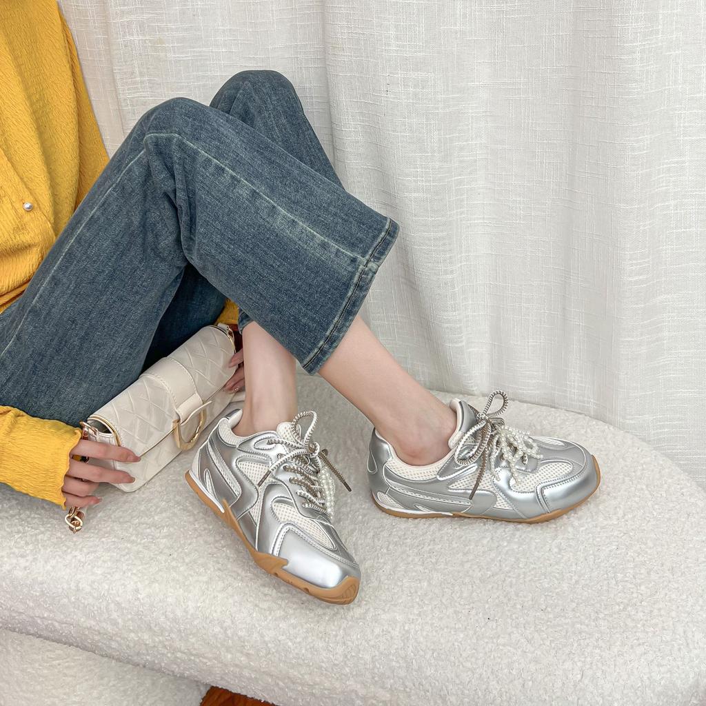 Summer New Retro Dad Shoes Women's Summer Breathable Light Casual Sports Shoes Women Wear High-end Women's Shoes