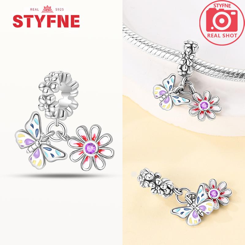 New Silver 925 Blue Dragonfly Butterfly Charms Beads Fit Bracelet for Women DIY Fine Jewelry Accessories Beads Gifts