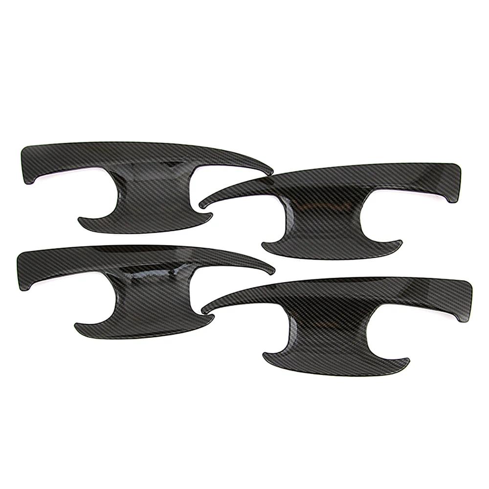 Carbon Fiber Printed For Toyota Corolla 2013-2017 E160 E170 Exterior Side Door Handle Bowl Cover Moulding Trim 2014 2015 2016