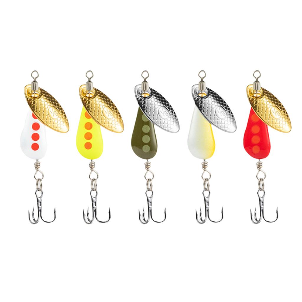 5 шт. Ловля форели, блесны, приманки, металлические твердые приманки с тройным крючком, блестки, приманки, воблеры, простые в использовании