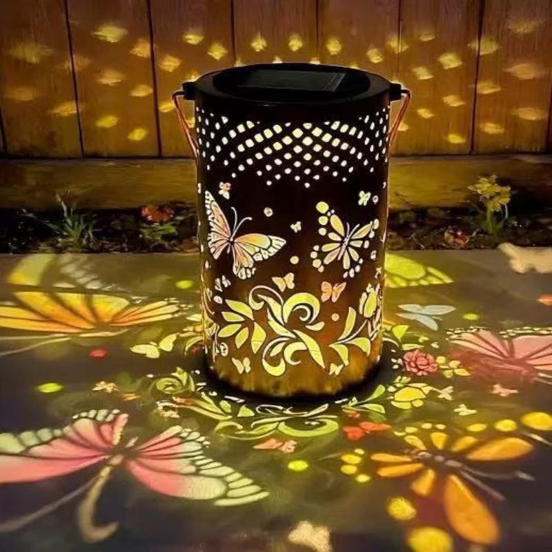 Colorful Sunflower Shadow Solar Lantern Outdoor Led Decor Light For Pathway Lawn Garden Patio Yard Home Night Lighting