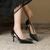 Туфли на высоком каблуке женские летние новые заостренные тонкие каблуки легкие туфли французские пригородные профессиональные туфли