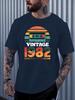 Vintage Cassette Tape 1982 Retro Sunset Graphic Unisexs T Shirt 80s Music Lover Short Sleeve Crew Neck Cotton Birthday Casual Tee