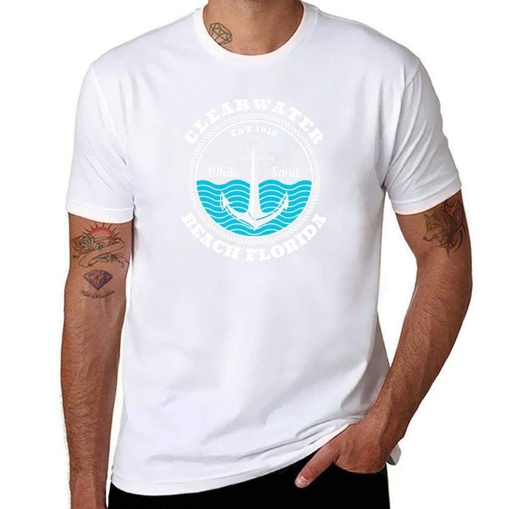 CLEARWATER BEACH FLORIDA TShirt No Iron Casual Short Sleeve Top