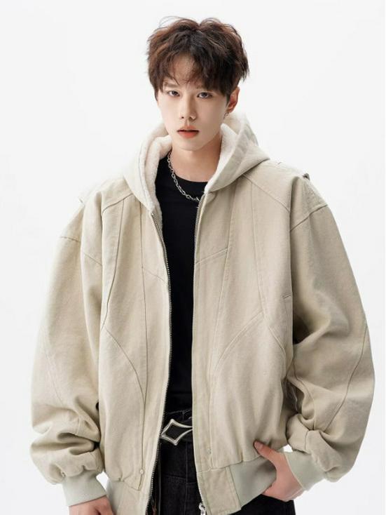 Мужская зимняя рабочая куртка Zuo Shan из плотного стираного велюра, утепленная